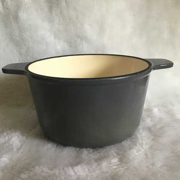 Vintage Grey Enamel Cast Iron Fondue Pot and Base - Picture 7 of 12